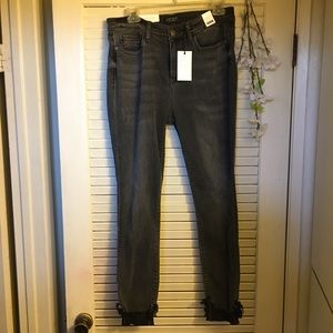 NWT! Judy Blue: Black Destroy and Sewn Hem Cuff Skinny Jeans. Size 11 Length 30
